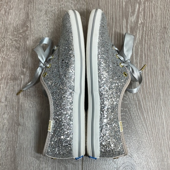 Keds X Kate Spade New York Champion Glitter Sneakers Silver Wedding 6 - Picture 10 of 16